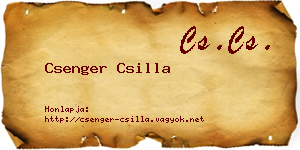 Csenger Csilla névjegykártya