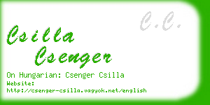 csilla csenger business card